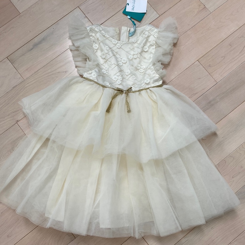Abel & Lula ivory tulle tutu special occasion dress 8